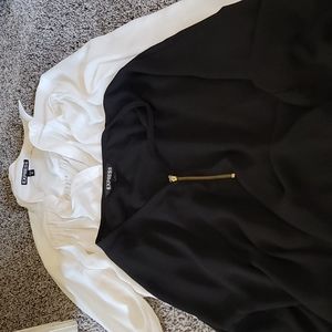 2 x STUNNING EXPRESS LONG SLEEVE SEMI SHEER BLOUSES